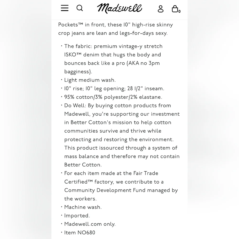 EUC Madewell High-Rise Skinny Jeans‎ - Picture 13 of 13